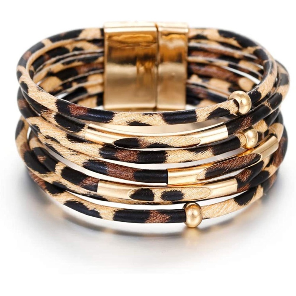 Multilayer Leopard Print Bracelet